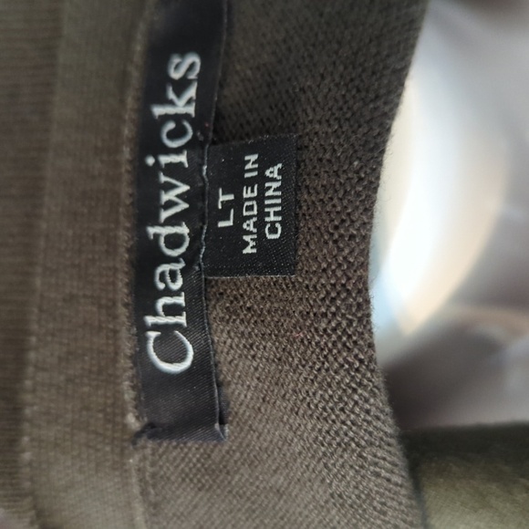 Two piece size L Tall and L Olive green cardigan and tank set, super soft - Picture 6 of 9